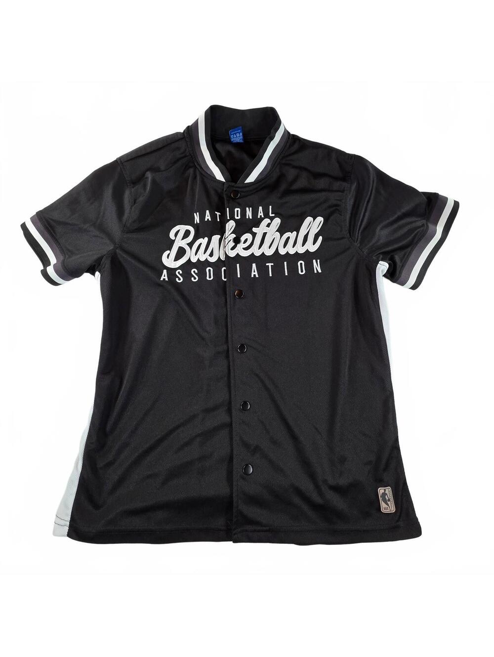 NBA National Basketball Association Men's Jersey Shirt Large Snap Front